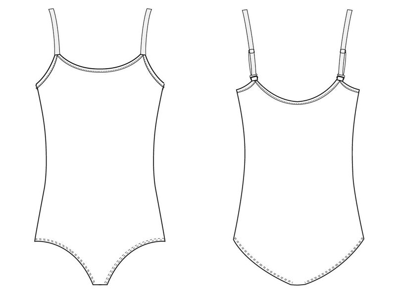 Bloch ليوتارد كاميسول مع حمالات قابلة للتعديل للفتيات من بلوك دانس، أسود، مقاس 8-10 - Image 2